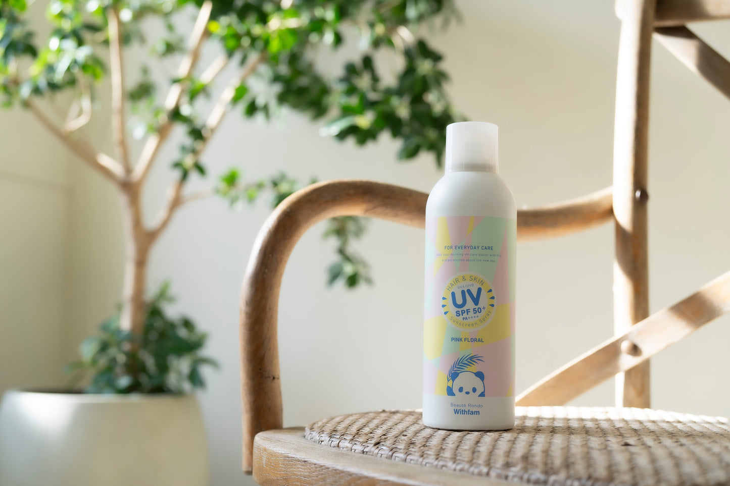 WITHFAM | HAIR & SKIN UV SPRAY 200g | 頭髮及肌膚UV防曬噴霧粉紅色花香200克